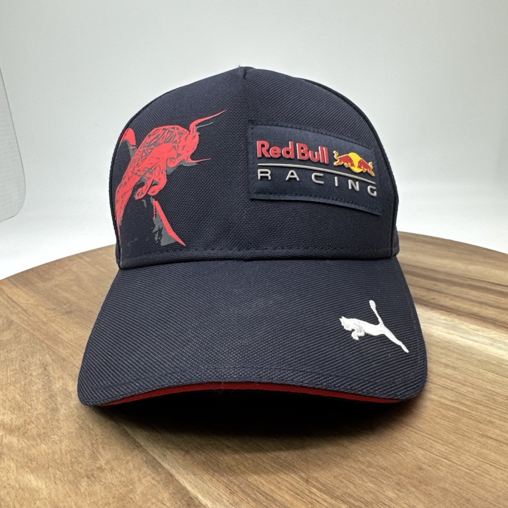 Puma Hat Cap Red Bull Racing Official Formula 1 Team Snap Back Cap Navy/Red EUC